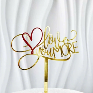 Set 10 mica LOVE YOU MORE (mẫu mới)-VÀNG