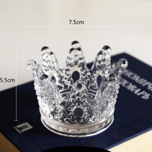 Vương miện trong suốt size nhỏ (5.8x5.5x7.5cm)-TRONG