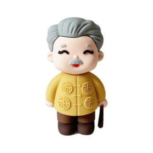 Tượng silicon 3D-Ông áo vàng