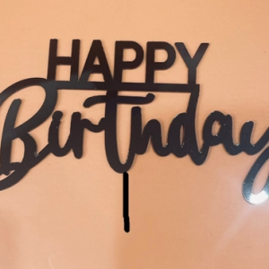 Set 10 mica HPBD (gạch chân dưới chữ happy)-ĐEN