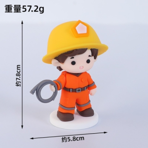 Tượng lính cứu hỏa-cầm súng nước (nhựa đẹp)
