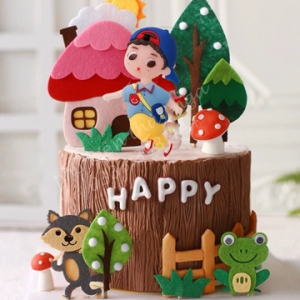 Tượng nhựa dẻo - Bé trai nhảy chân sáo
