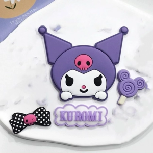 Set nhựa dẻo - kuromi tím 4 chi tiết.