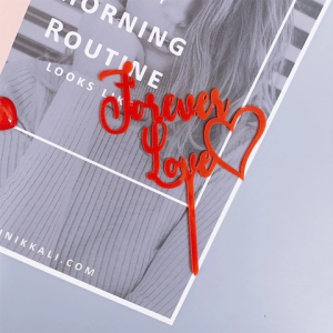 Set 10 mica Forever LOVE -ĐỎ