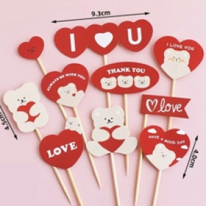 Combo 2 set giấy gấu-trái tim-love