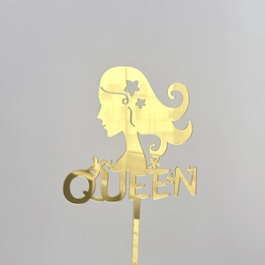 Set 10 mica hình cô gái và chữ Queen