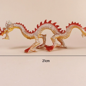 Tượng rồng nhựa lượn sóng -màu vàng đỏ.