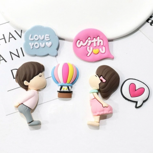 Set nhựa dẻo 6 chi tiết-đôi tình yêu cong mông kiss
