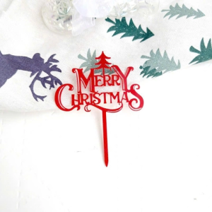 Set 10 mica noel -Merry Christmas mẫu mới (ĐỎ)