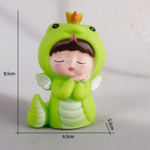 Tượng nhựa mềm - bé RẮN xanh lá.