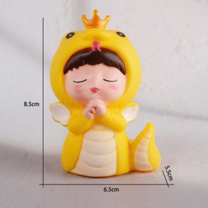 Tượng nhựa mềm - bé RẮN vàng.