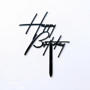 Set 10 mica HPBD chữ HB nghiêng dài-màu ĐEN