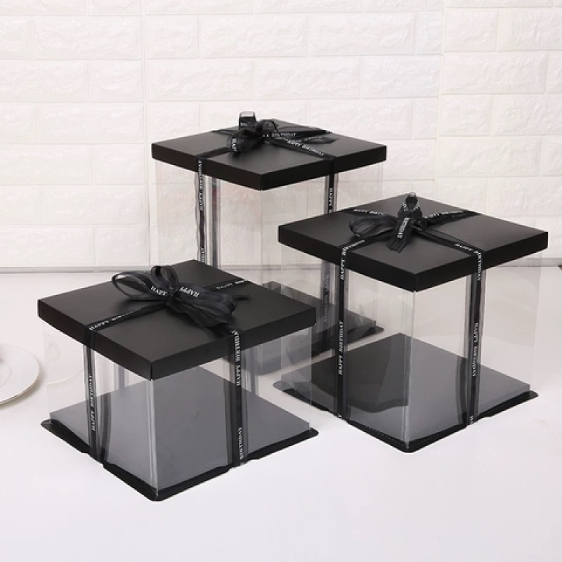 Hộp mica đế đen - 22x22x23