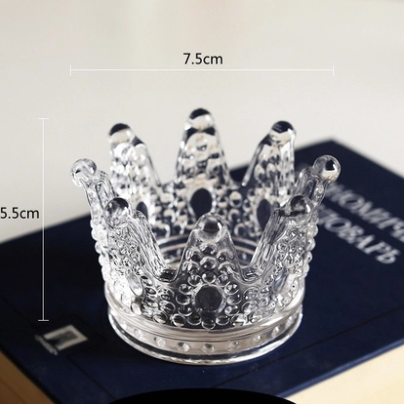 Vương miện trong suốt size nhỏ (5.8x5.5x7.5cm)-TRONG