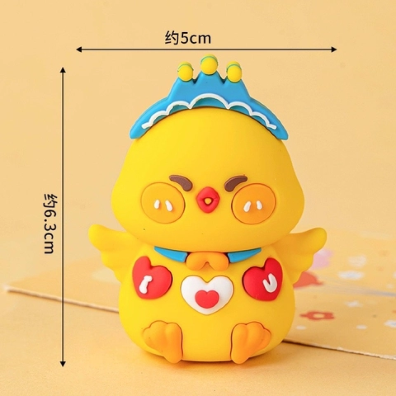 Tượng silicon-gà con màu vàng