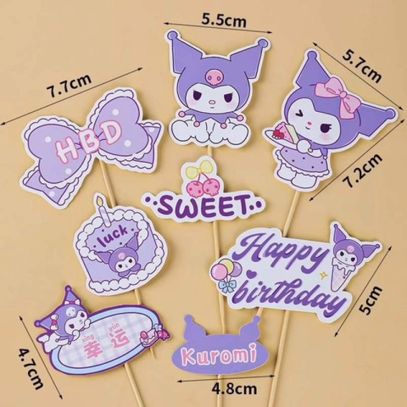 Combo 2 set giấy mèo Kuromi tím.