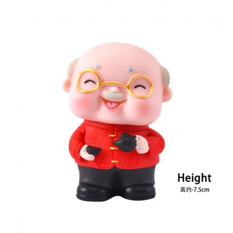 TUONG-Cụ ông áo đỏ quần đen-NHỰA MỀM