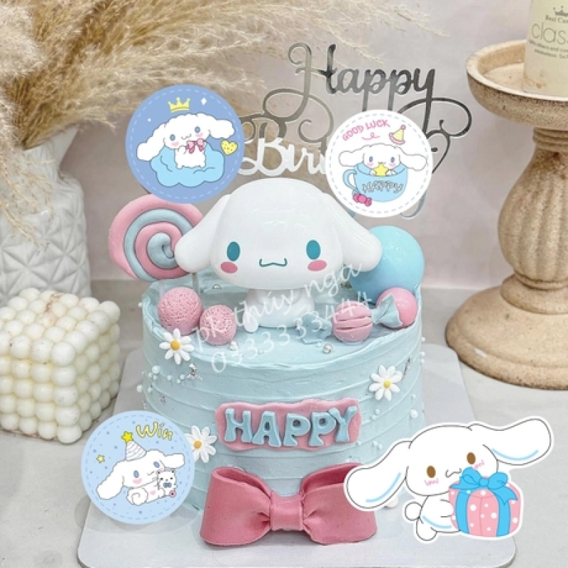Combo 12 thẻ tròn-chó Cinnamoroll.
