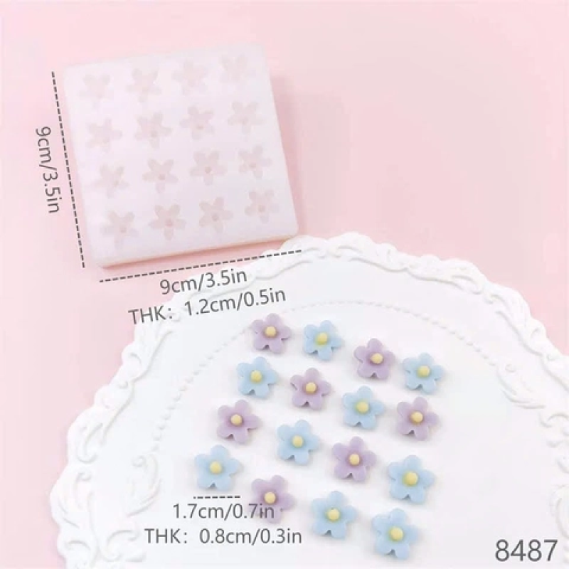 Khuôn silicon - 12 hoa 5 cánh size NHỎ