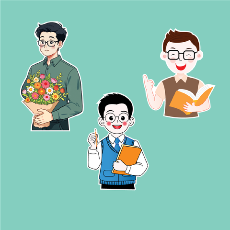 Set 30 thẻ giấy -THẦY GIÁO mix 3 mẫu