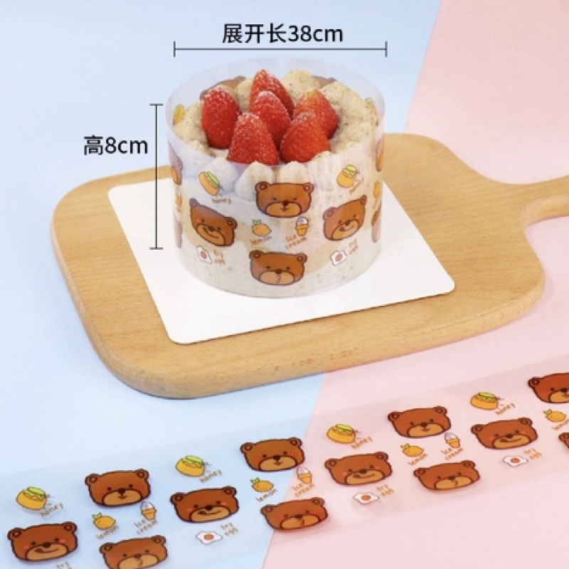 Set 100 thành bánh mica kthuoc 8 x 36cm (cắt sẵn)-GẤU NÂU
