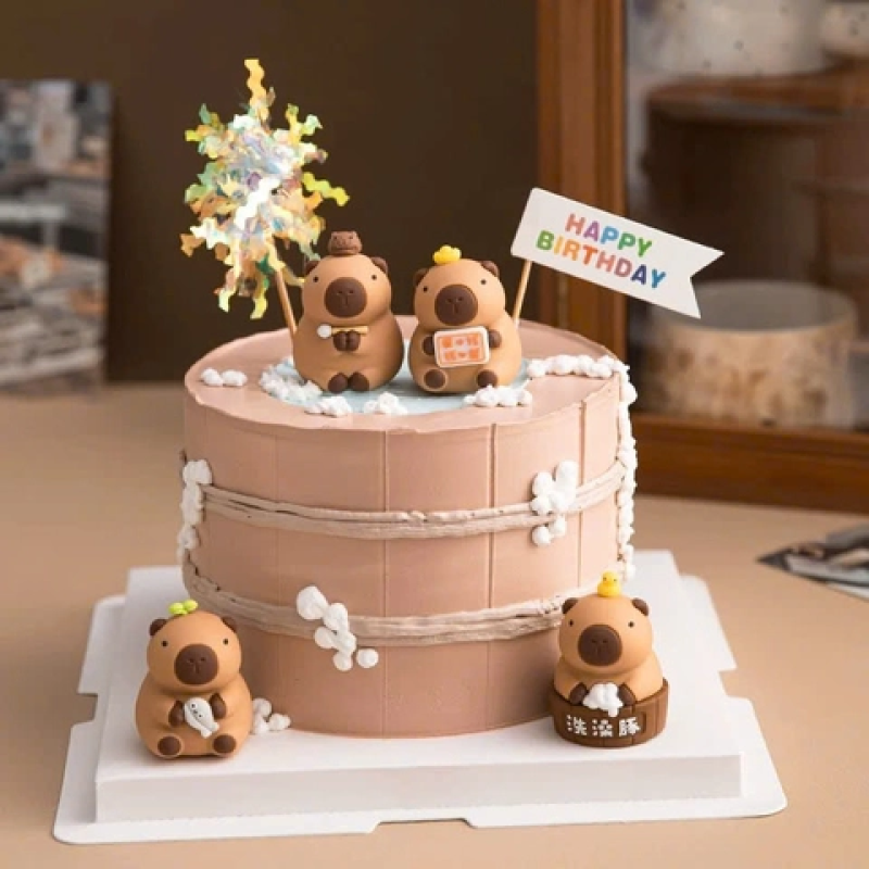 Set 6 chuột lang nước CAPYBARA siêu cấp NHỰA ĐẶC.